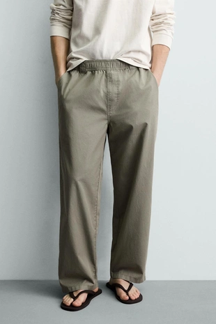 Хлопковые брюки Relaxed Fit