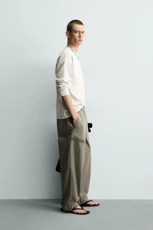 Хлопковые брюки Relaxed Fit