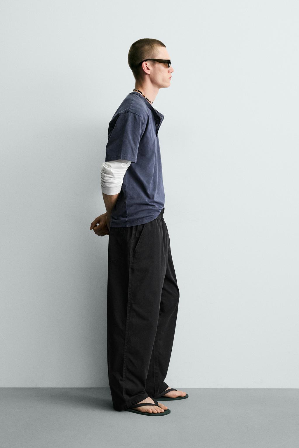 ХЛОПКОВЫЕ БРЮКИ RELAXED FIT