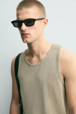 Трикотажный топ Relaxed Fit- Заказать в России
