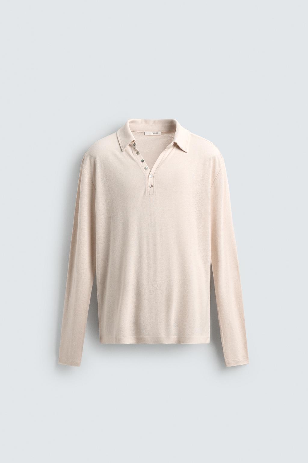 ПОЛО RELAXED FIT ИЗ ВИСКОЗЫ И ЛЬНА