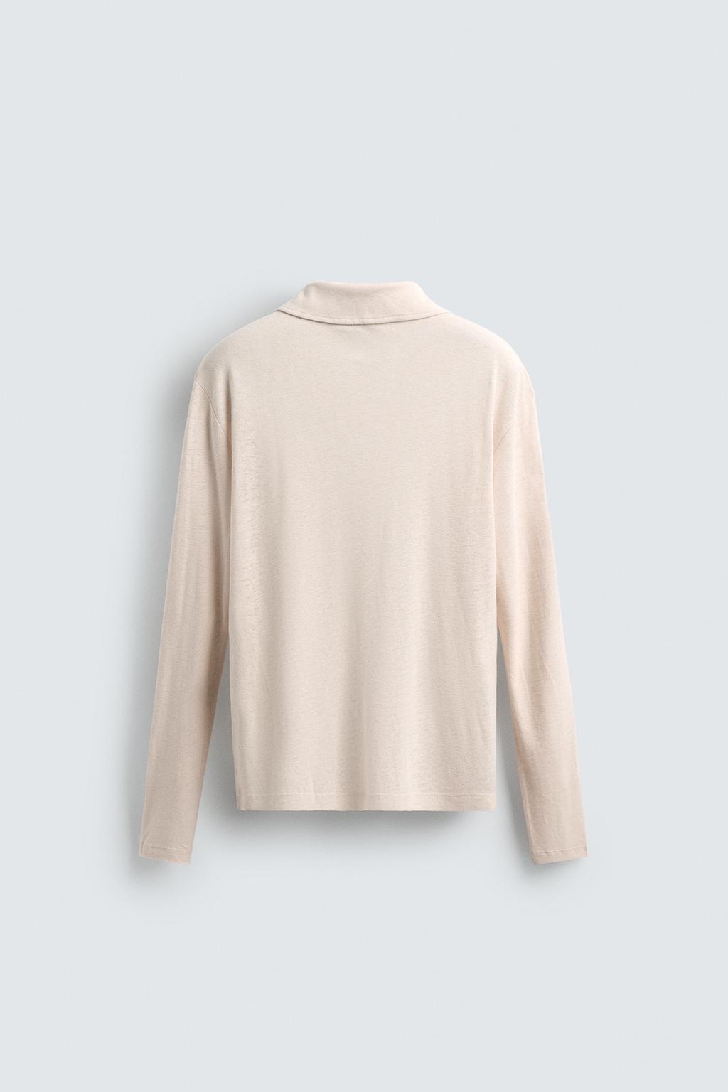 ПОЛО RELAXED FIT ИЗ ВИСКОЗЫ И ЛЬНА