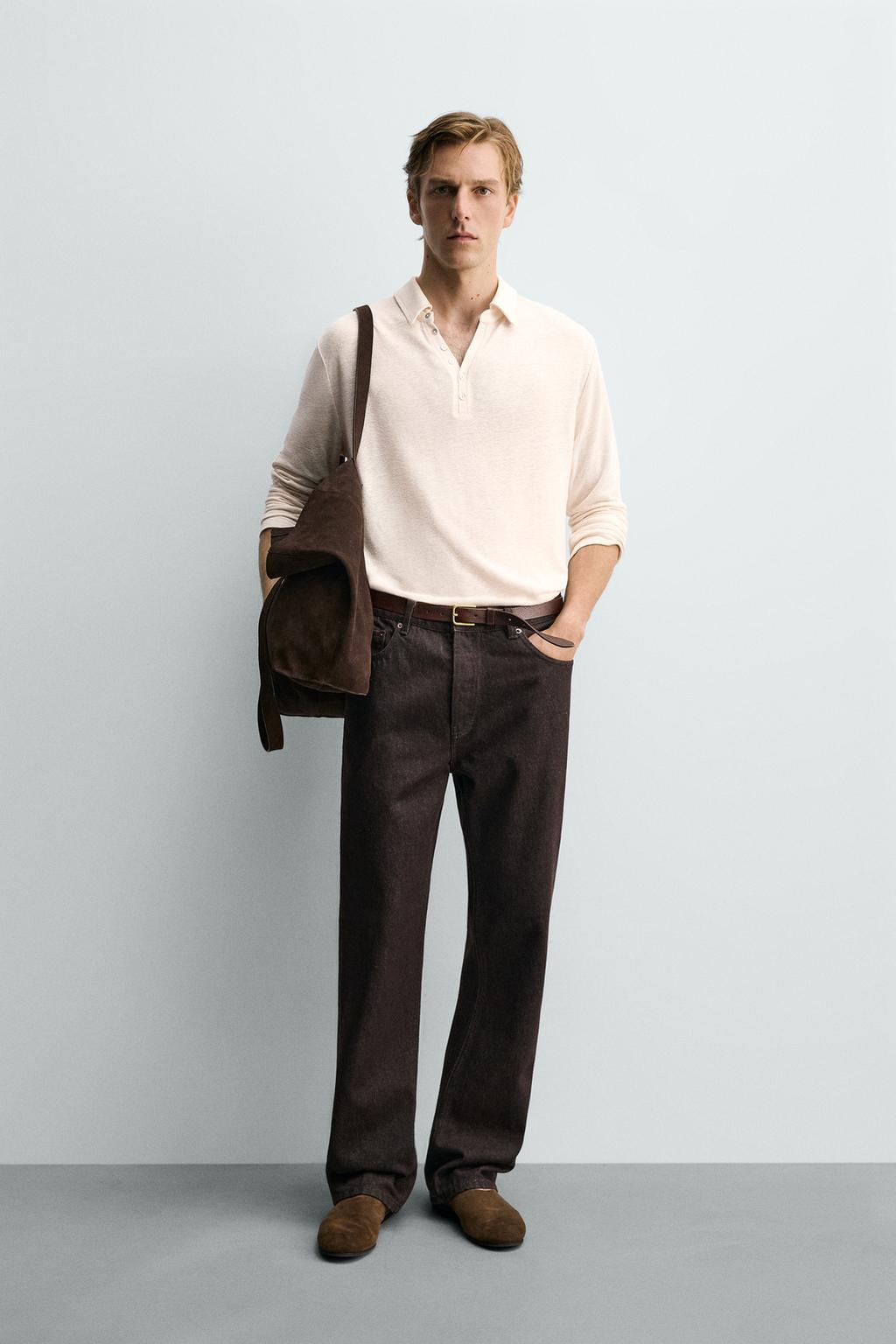 ПОЛО RELAXED FIT ИЗ ВИСКОЗЫ И ЛЬНА