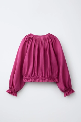 Raspberry | 1453/460/671 - Zara Блуза с защипами и рами
