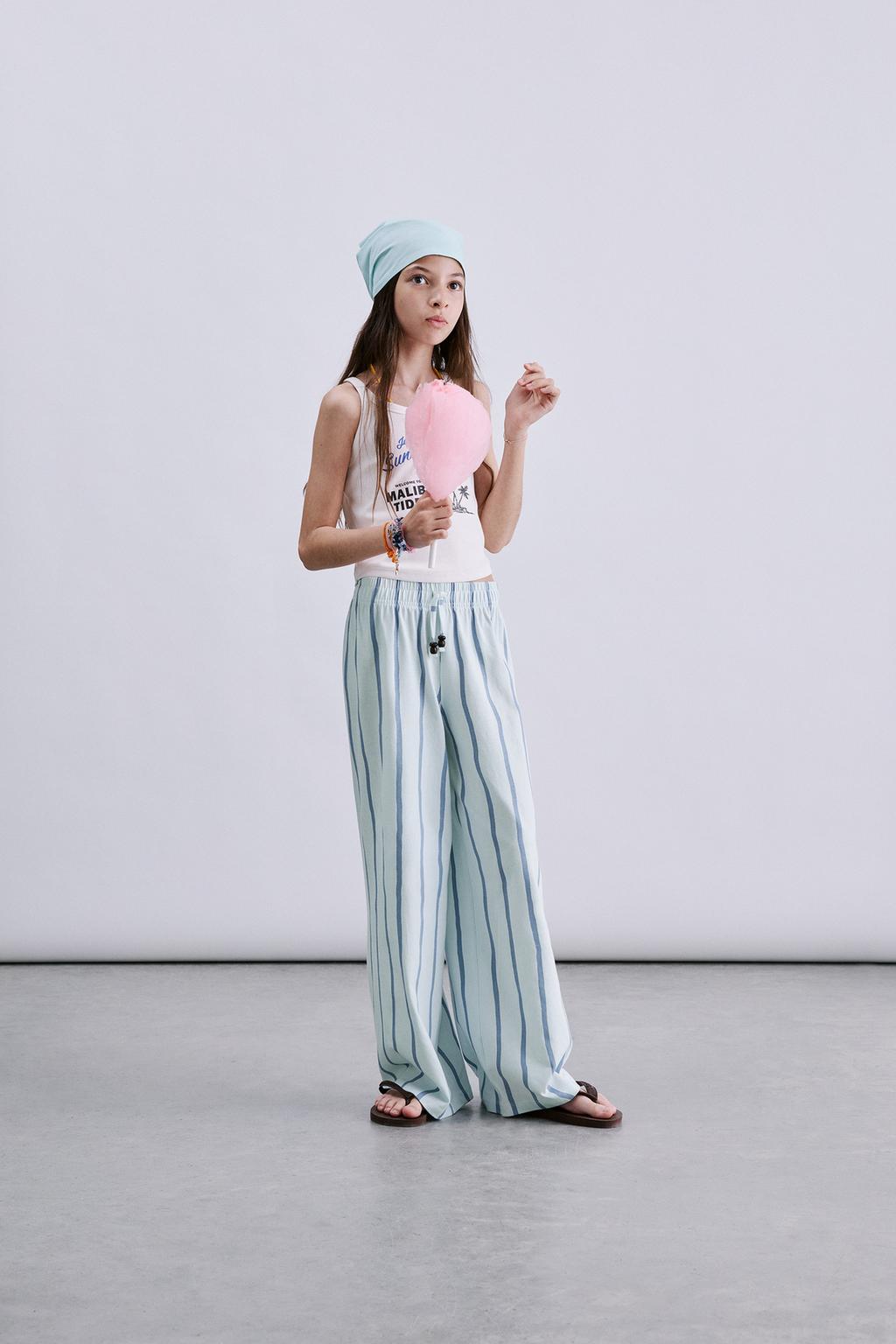 БРЮКИ WIDE LEG В ПОЛОСКУ