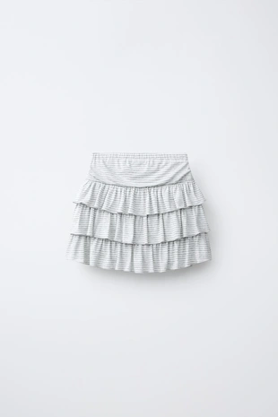 Купить Zara Юбка в полоску с воланами