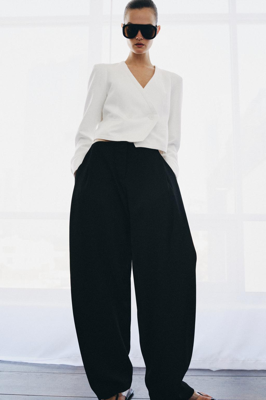 ШИРОКИЕ БРЮКИ С ЗАЩИПАМИ — ZW COLLECTION