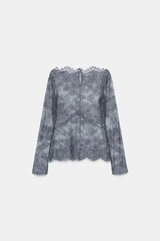 КРУЖЕВНОЙ ТОП — коллекция Zara «ZW»