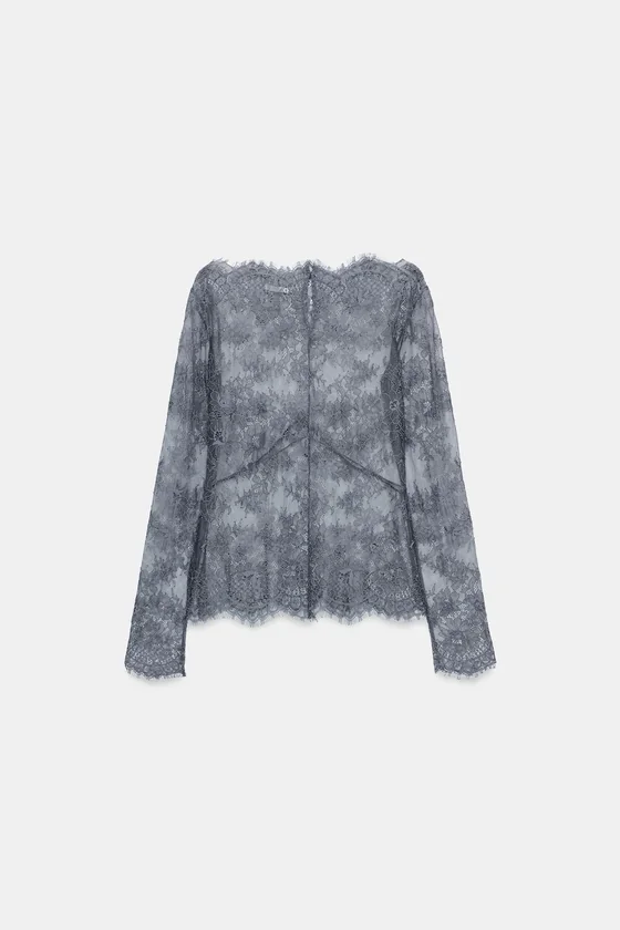 КРУЖЕВНОЙ ТОП — коллекция Zara «ZW»