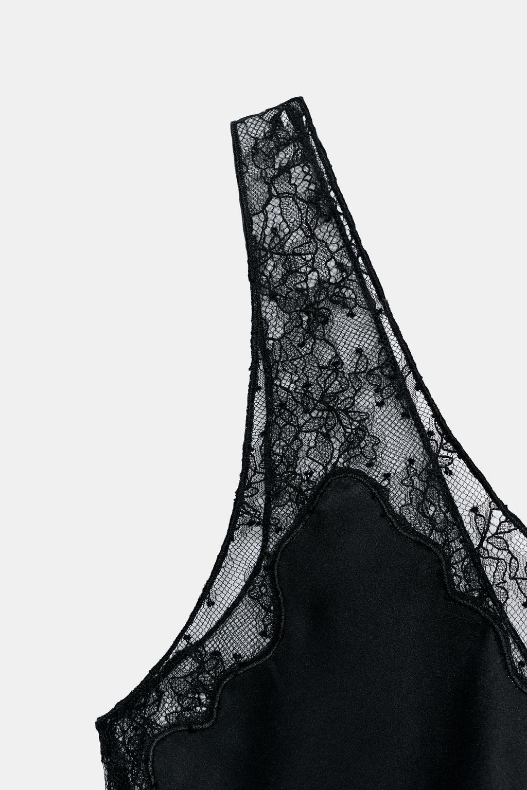 АТЛАСНЫЙ ТОП С КРУЖЕВОМ — ZW COLLECTION
