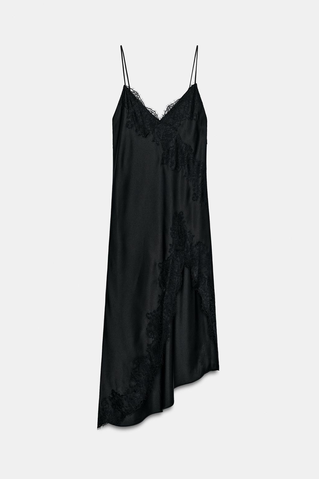 АТЛАСНОЕ ПЛАТЬЕ С КРУЖЕВОМ — ZW COLLECTION