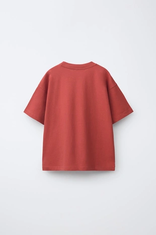 Intense coral | 1887/691/650 - Zara Набор из трех футболок в полоску
