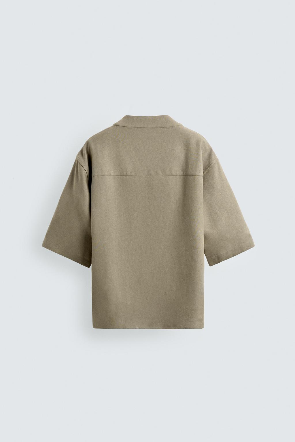 РУБАШКА RELAXED FIT ИЗ ВИСКОЗЫ И КОНОПЛИ