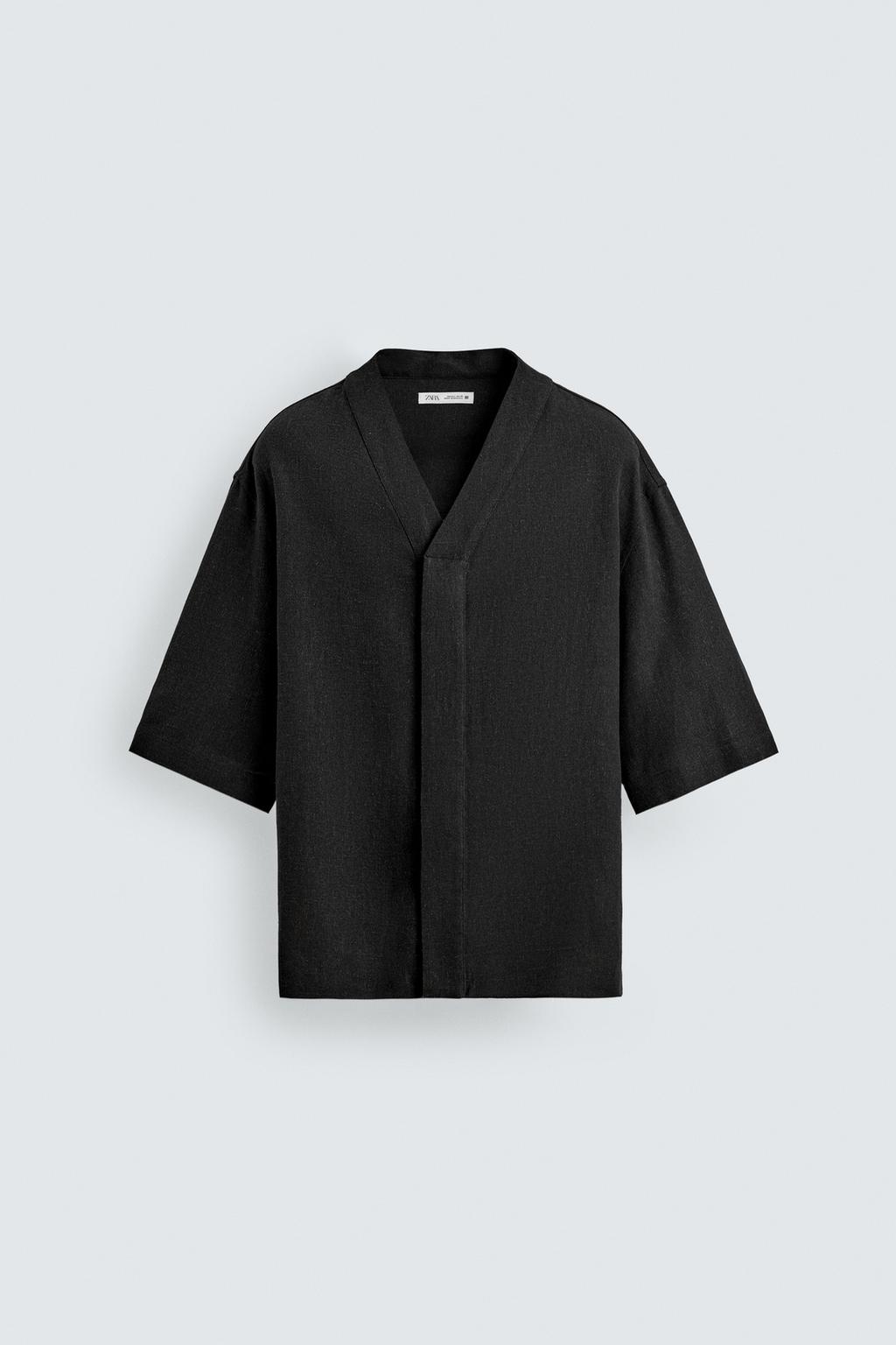 РУБАШКА RELAXED FIT ИЗ ВИСКОЗЫ И КОНОПЛИ