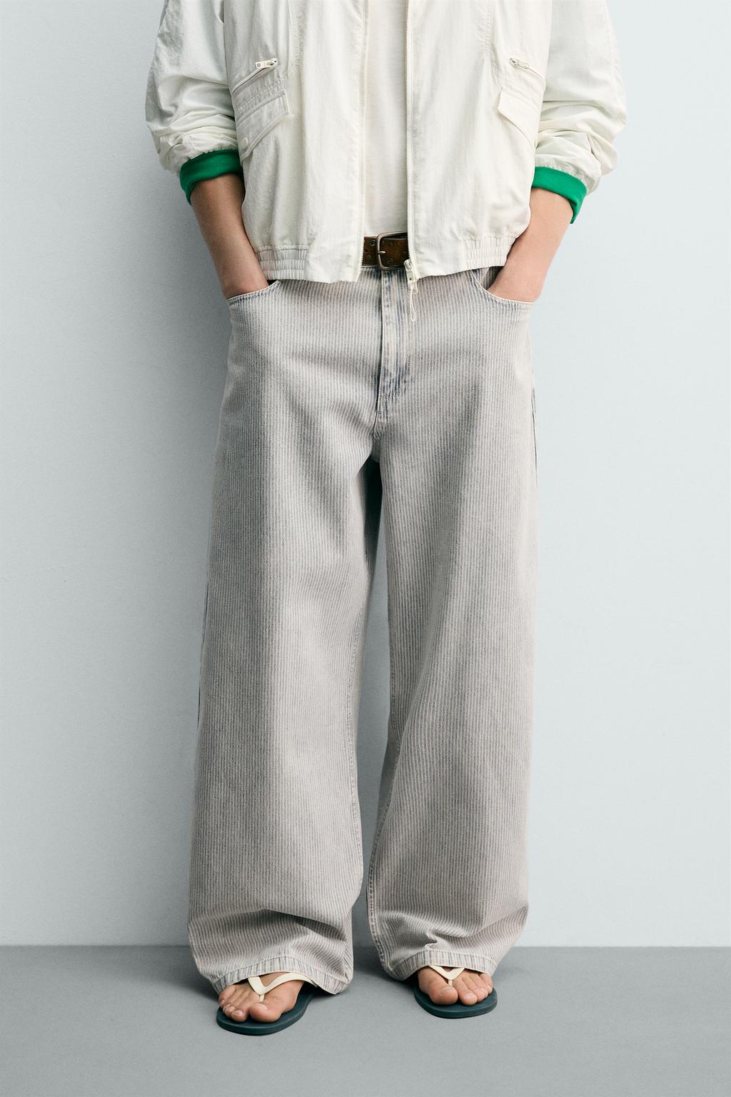 БРЮКИ RELAXED STRAIGHT FIT В ПОЛОСКУ