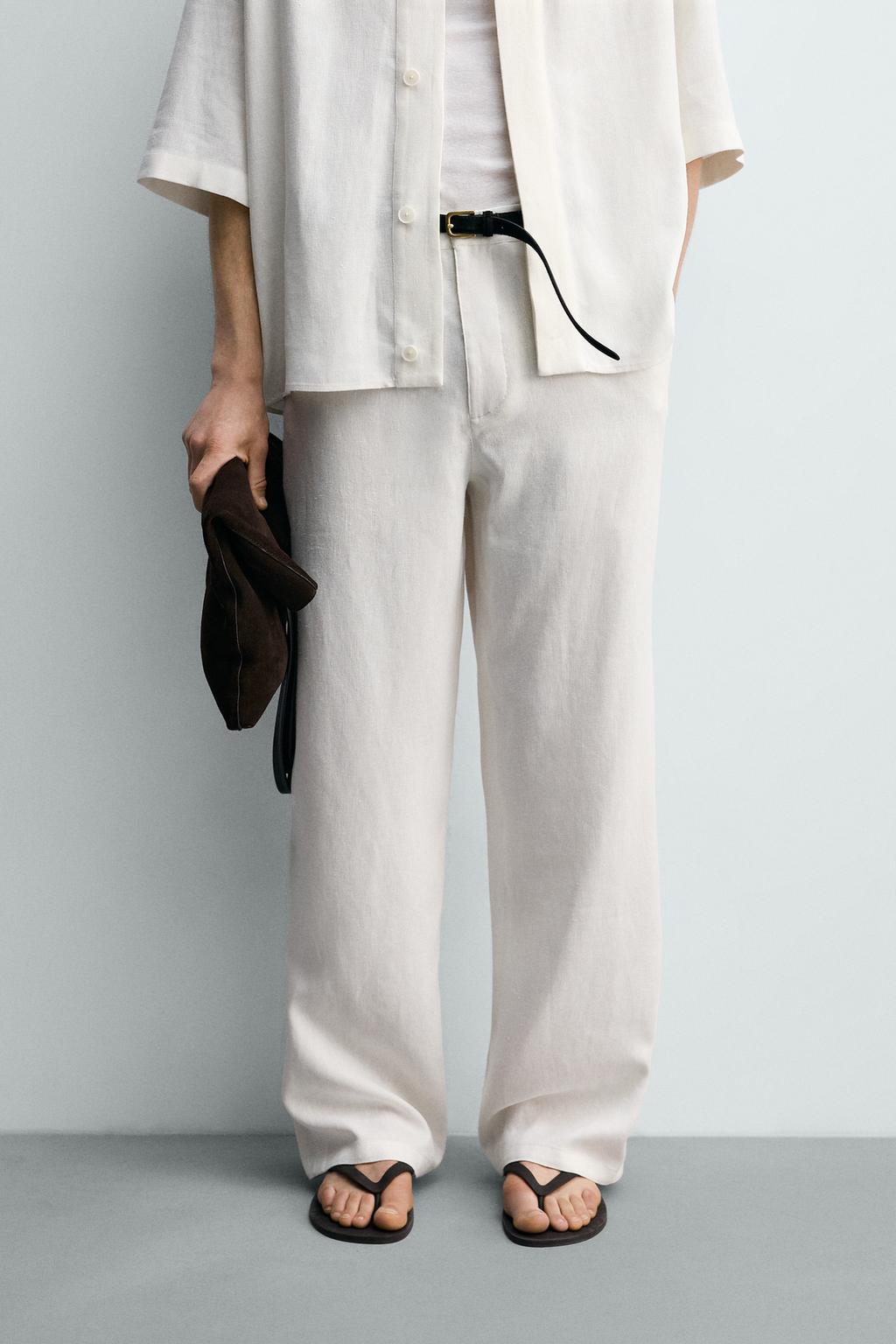 БРЮКИ RELAXED FIT ИЗ ВИСКОЗЫ И КОНОПЛИ