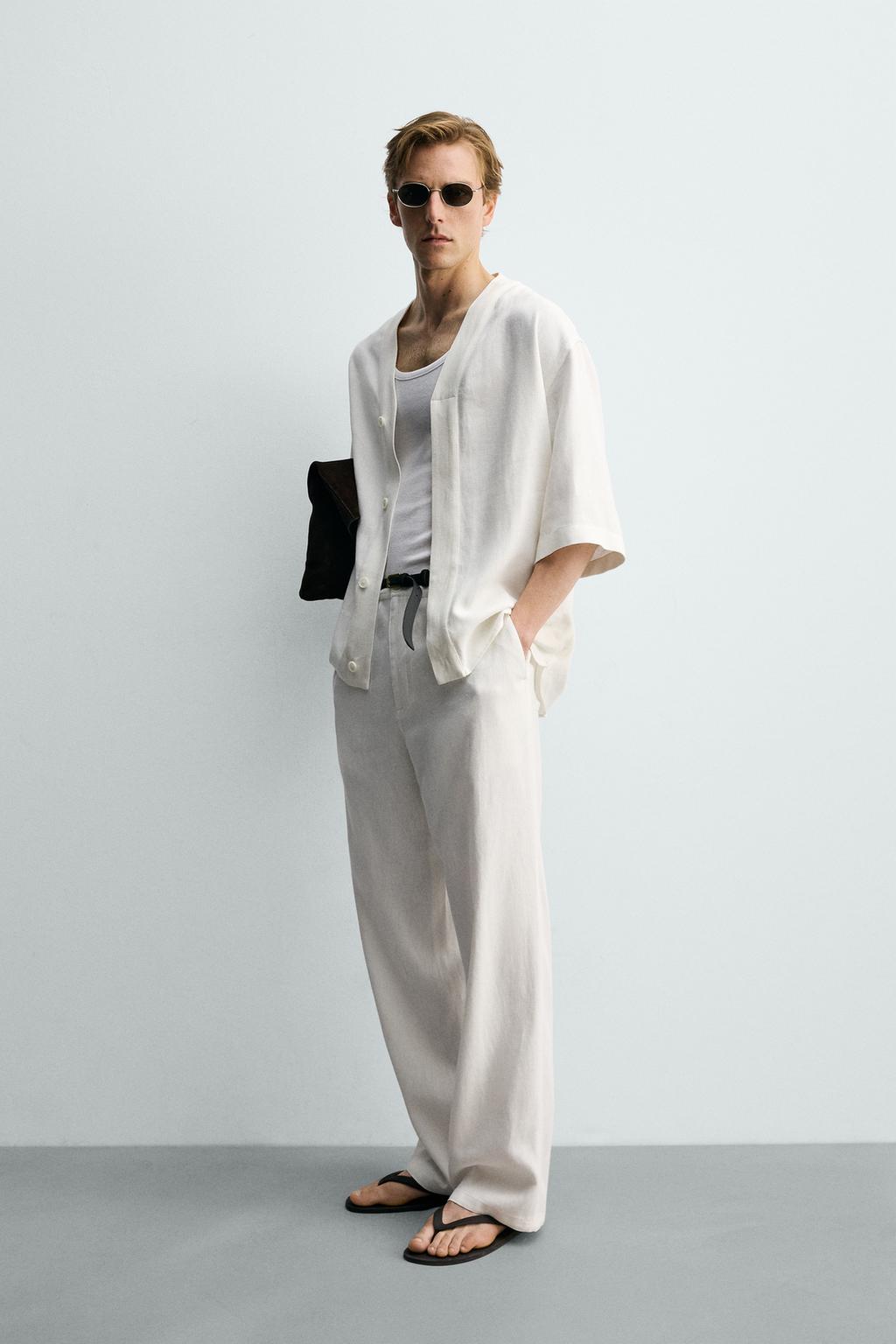 БРЮКИ RELAXED FIT ИЗ ВИСКОЗЫ И КОНОПЛИ