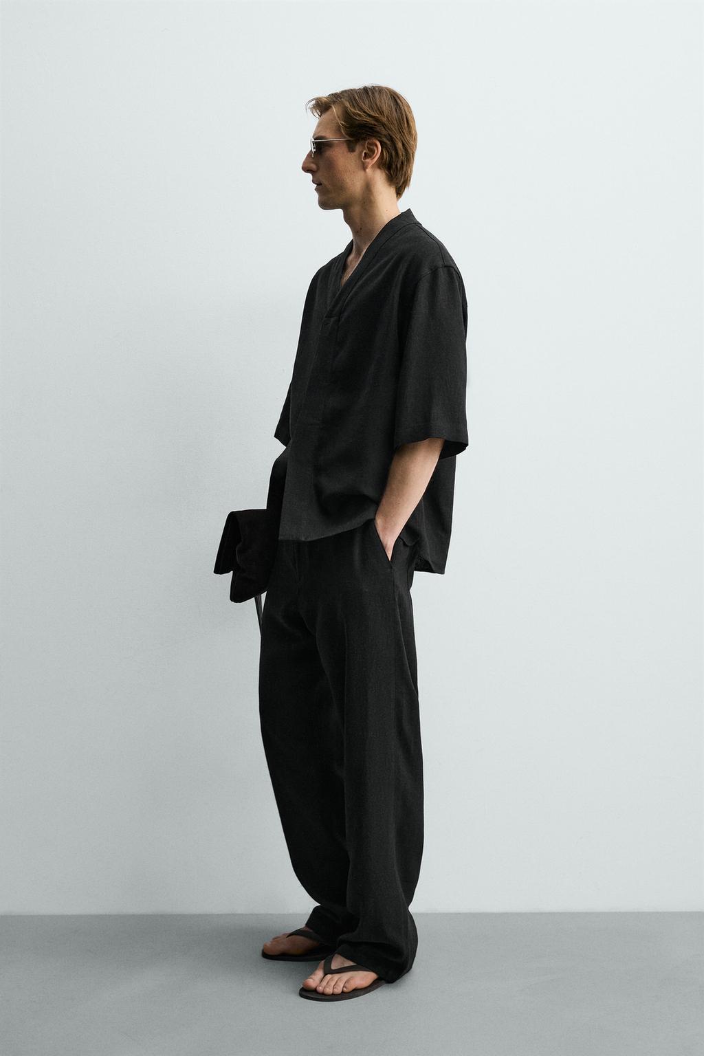 БРЮКИ RELAXED FIT ИЗ ВИСКОЗЫ И КОНОПЛИ