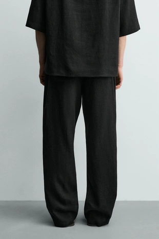 Брюки Relaxed Fit из вискозы и конопли- Заказать в России