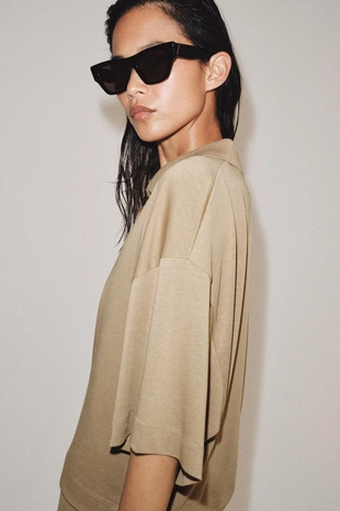 Свободное поло с коротким рукавом- Заказать в России