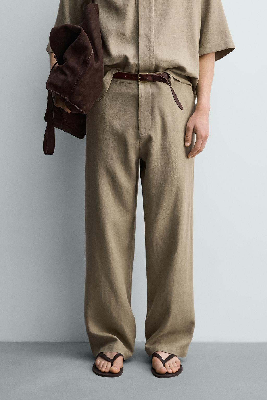 БРЮКИ RELAXED FIT ИЗ ВИСКОЗЫ И КОНОПЛИ