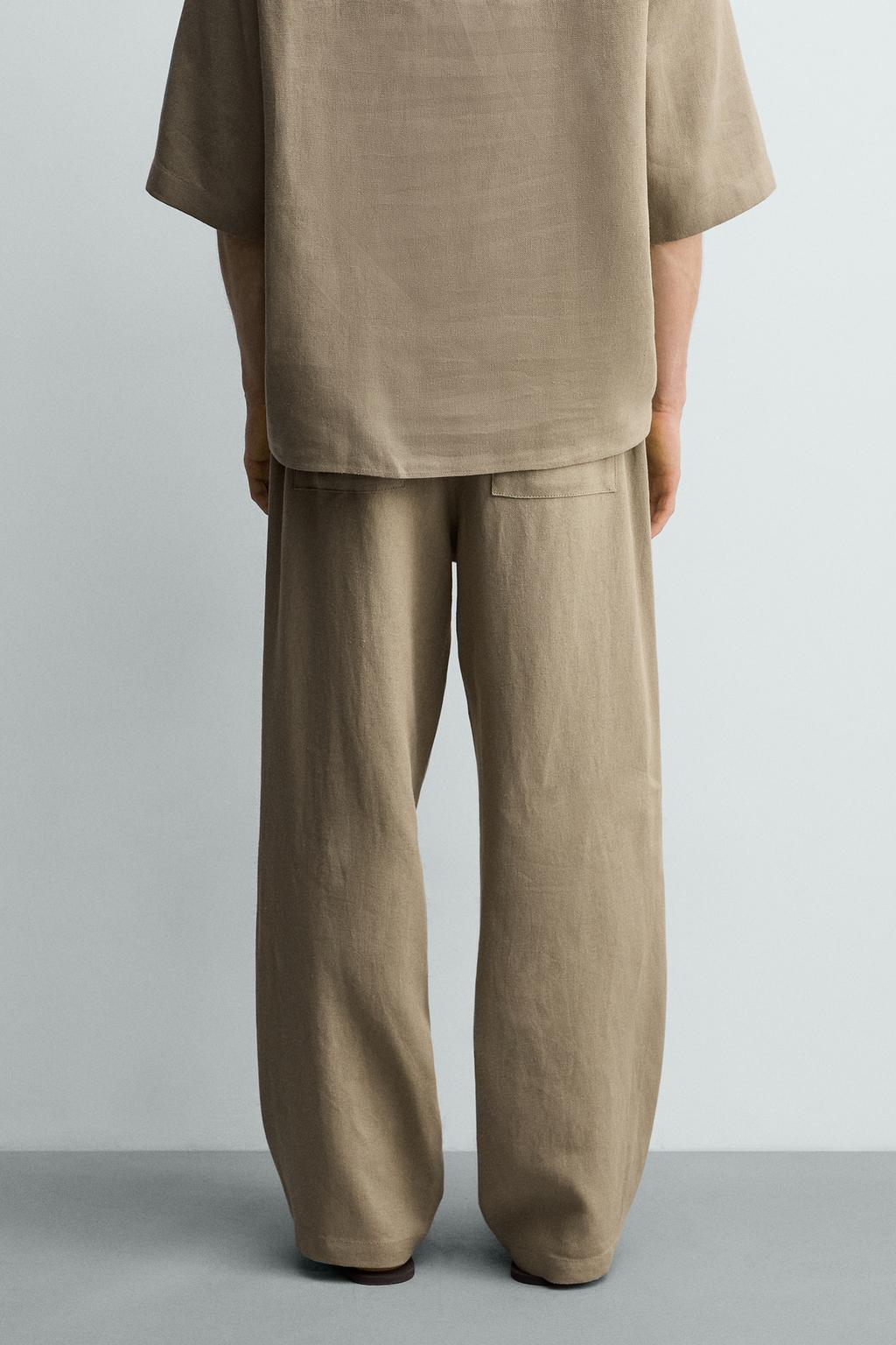 БРЮКИ RELAXED FIT ИЗ ВИСКОЗЫ И КОНОПЛИ