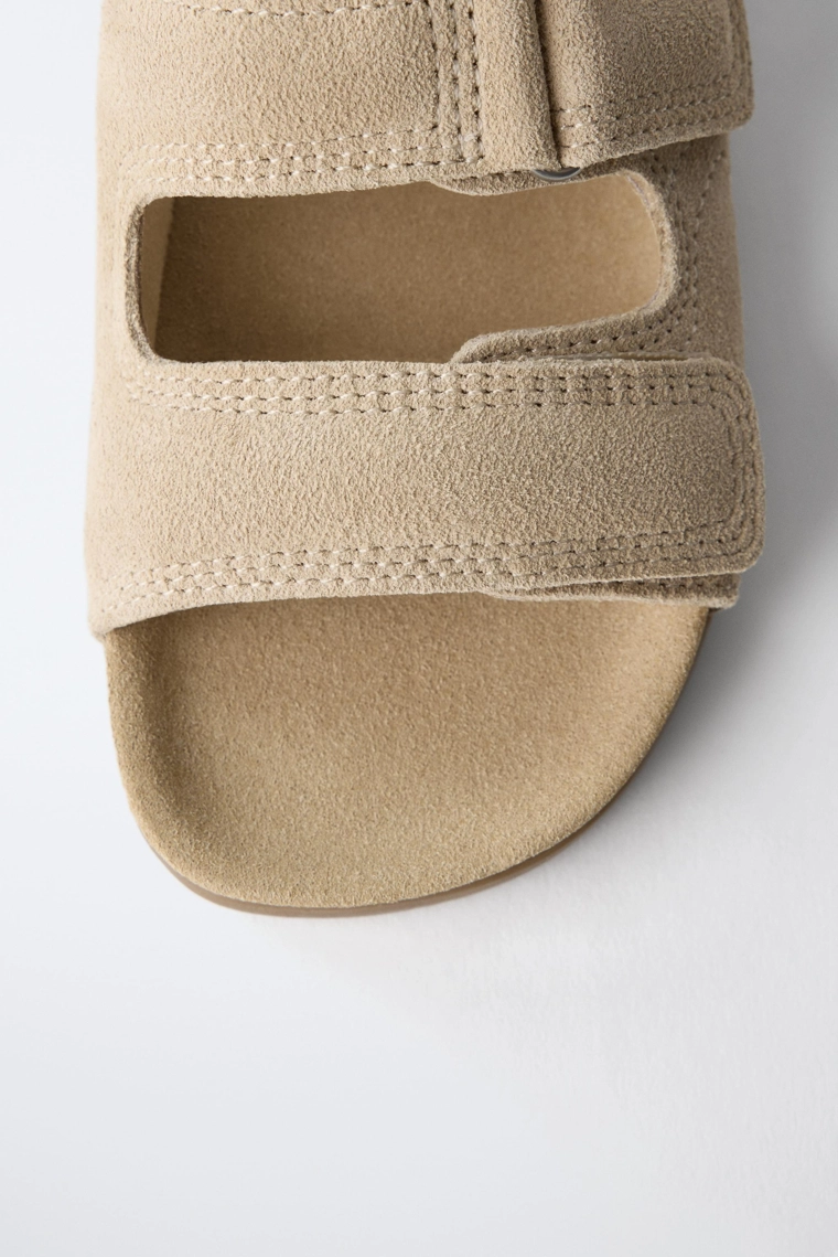 Сандалии barefoot из кожи с ремешками