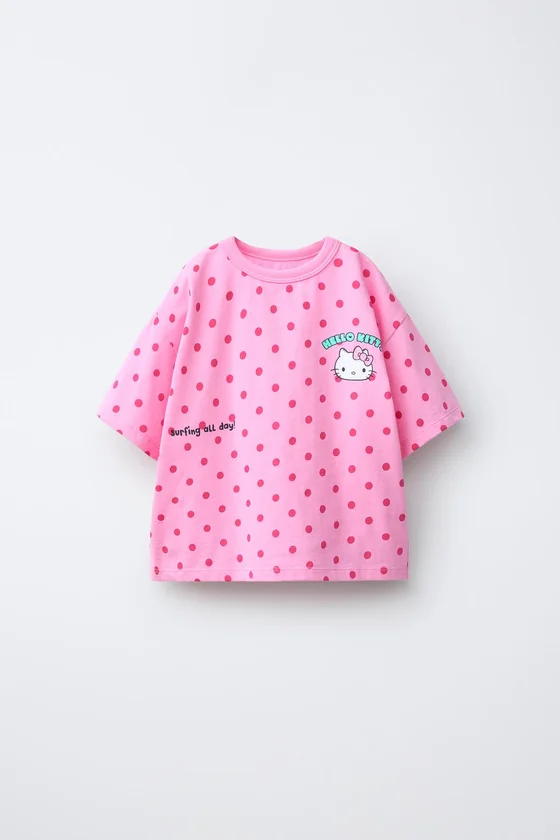 ФУТБОЛКА В ГОРОШЕК И СЕРФИНГ HELLO KITTY ©