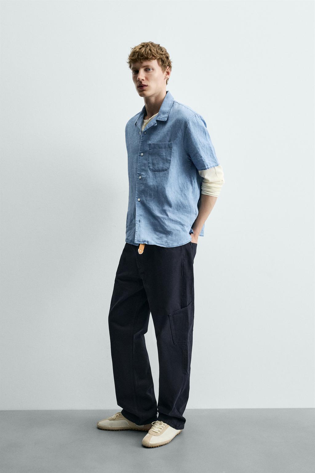 РУБАШКА RELAXED FIT ИЗ 100% ЛЬНА