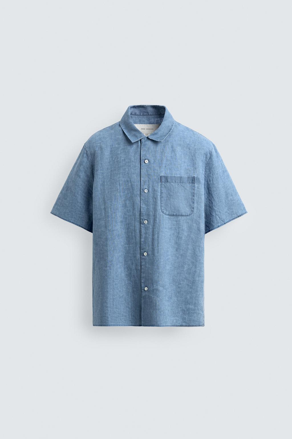 РУБАШКА RELAXED FIT ИЗ 100% ЛЬНА