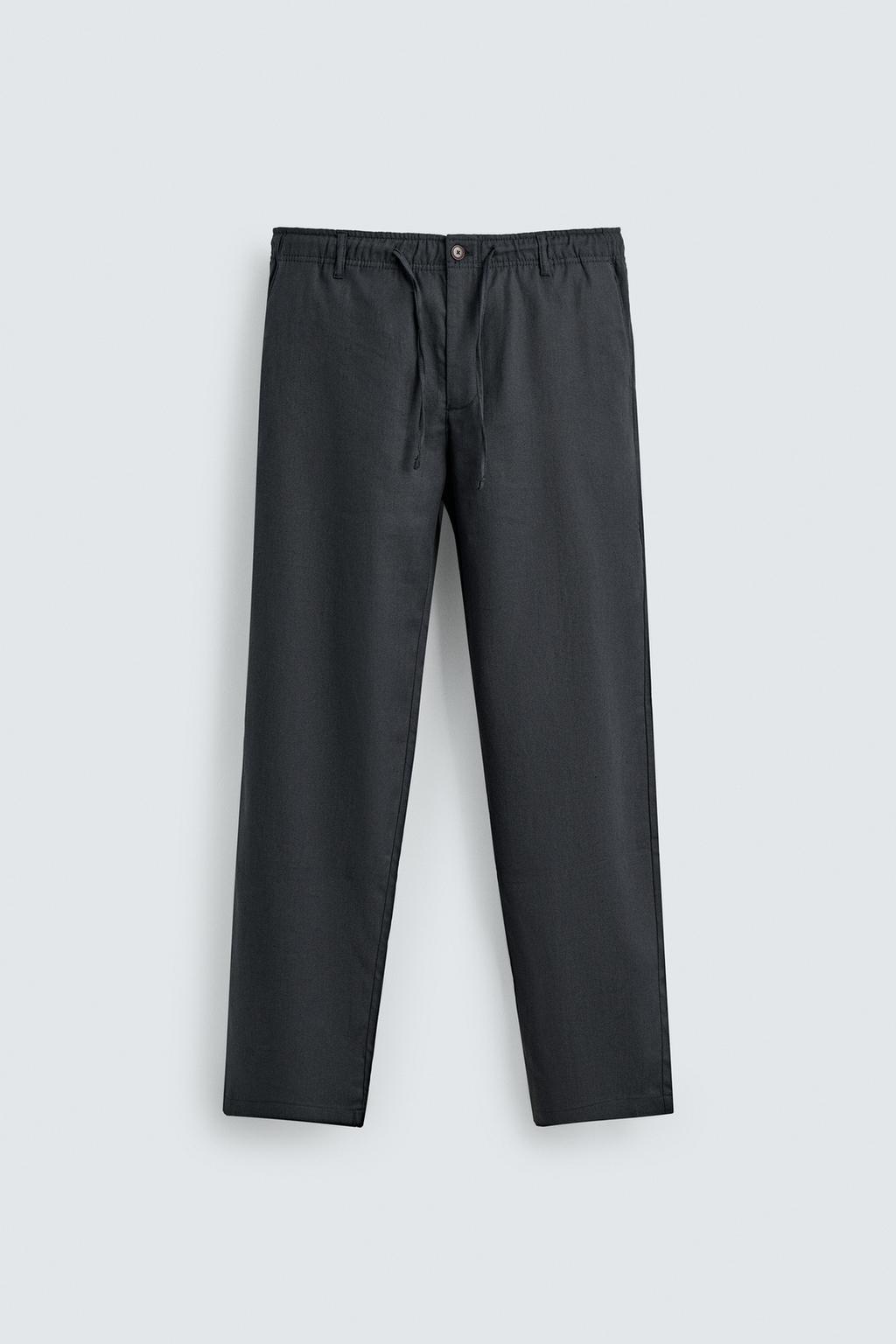 БРЮКИ RELAXED FIT ИЗ ХЛОПКА И ЛЬНА