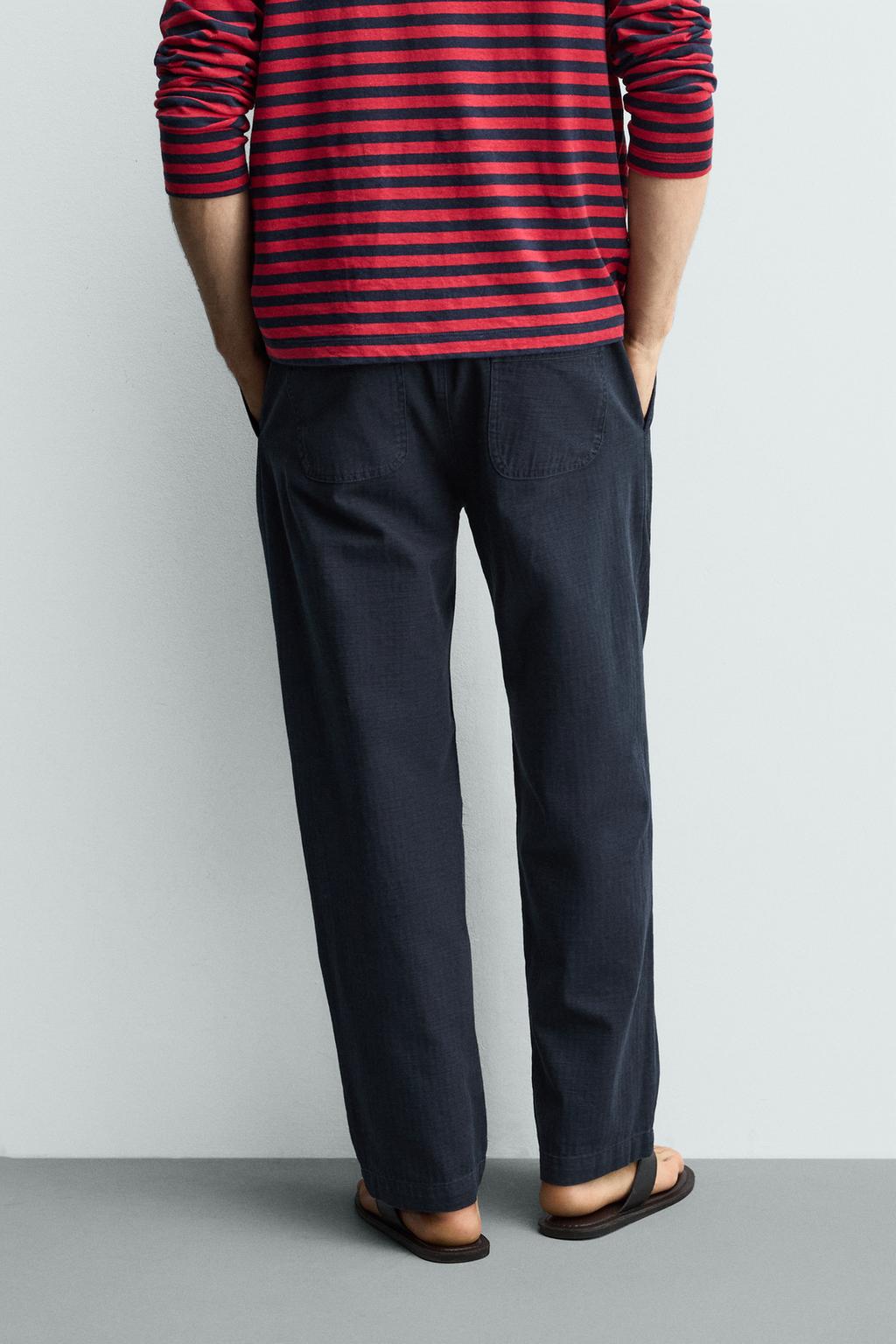 БРЮКИ RELAXED FIT В ЕЛОЧКУ
