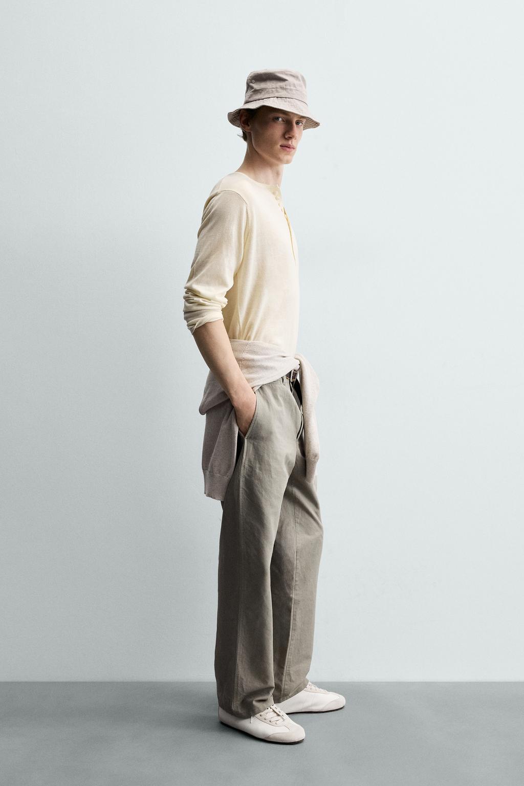 БРЮКИ RELAXED FIT С ХЛЯСТИКОМ