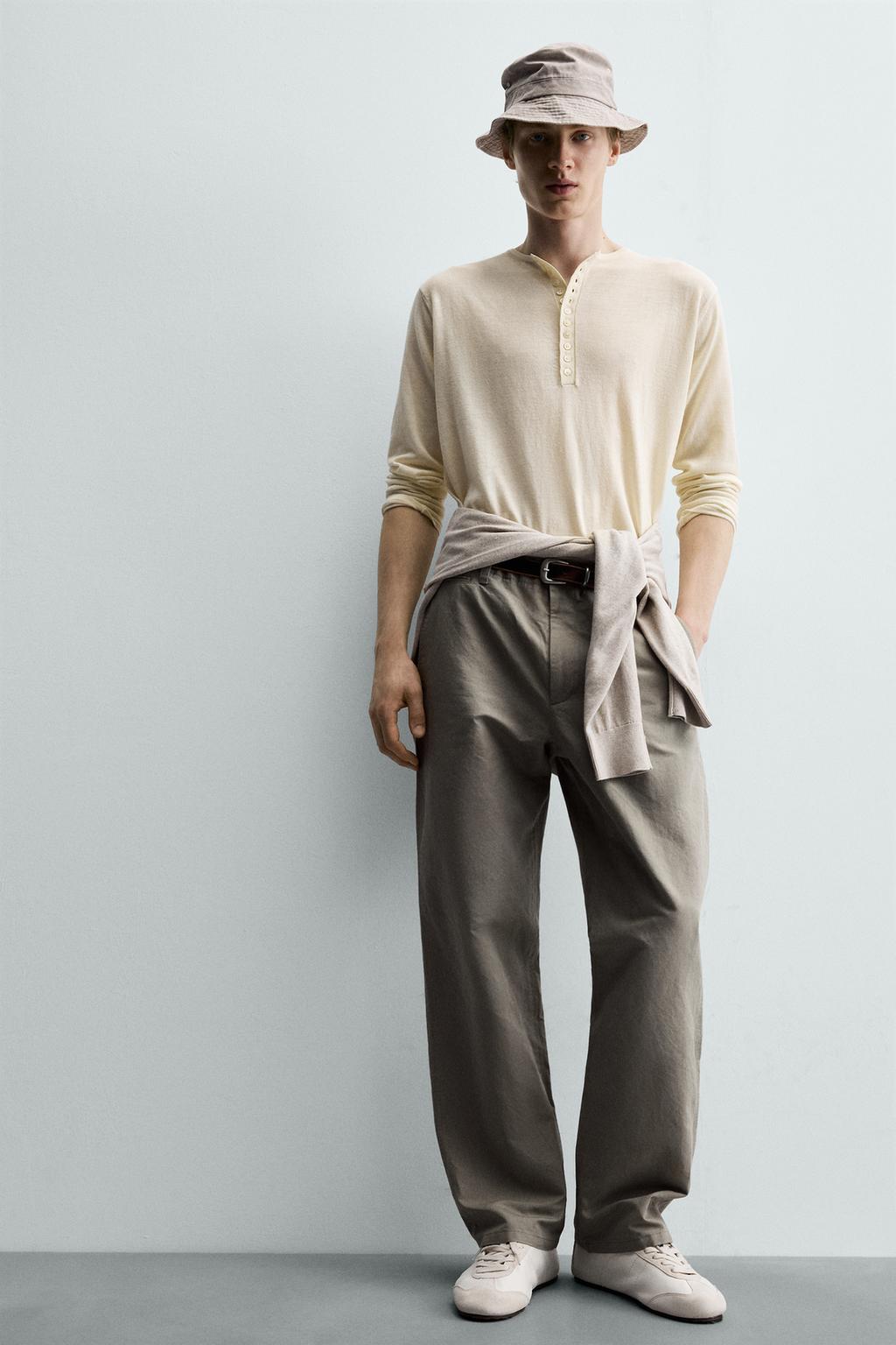 БРЮКИ RELAXED FIT С ХЛЯСТИКОМ