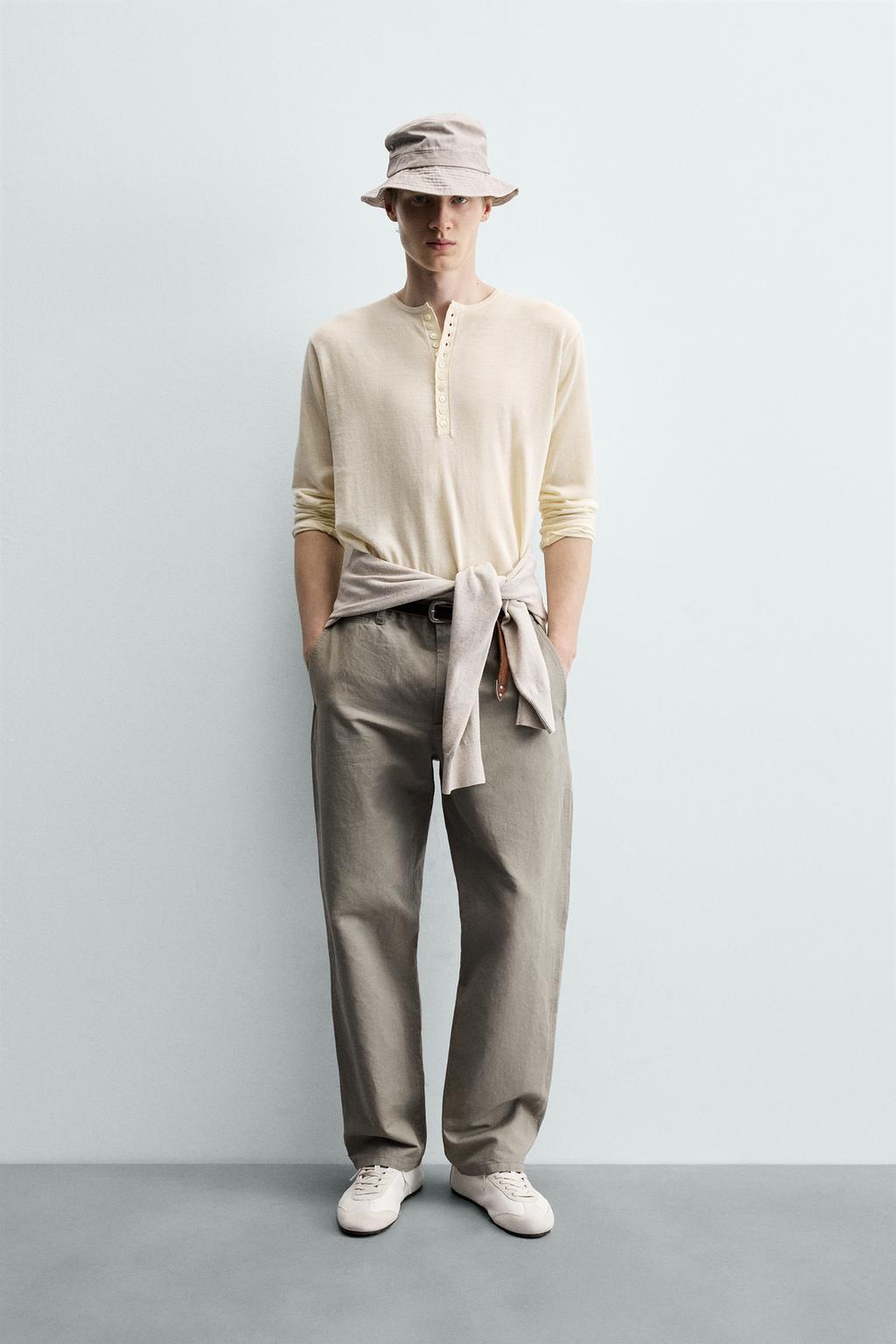 БРЮКИ RELAXED FIT С ХЛЯСТИКОМ