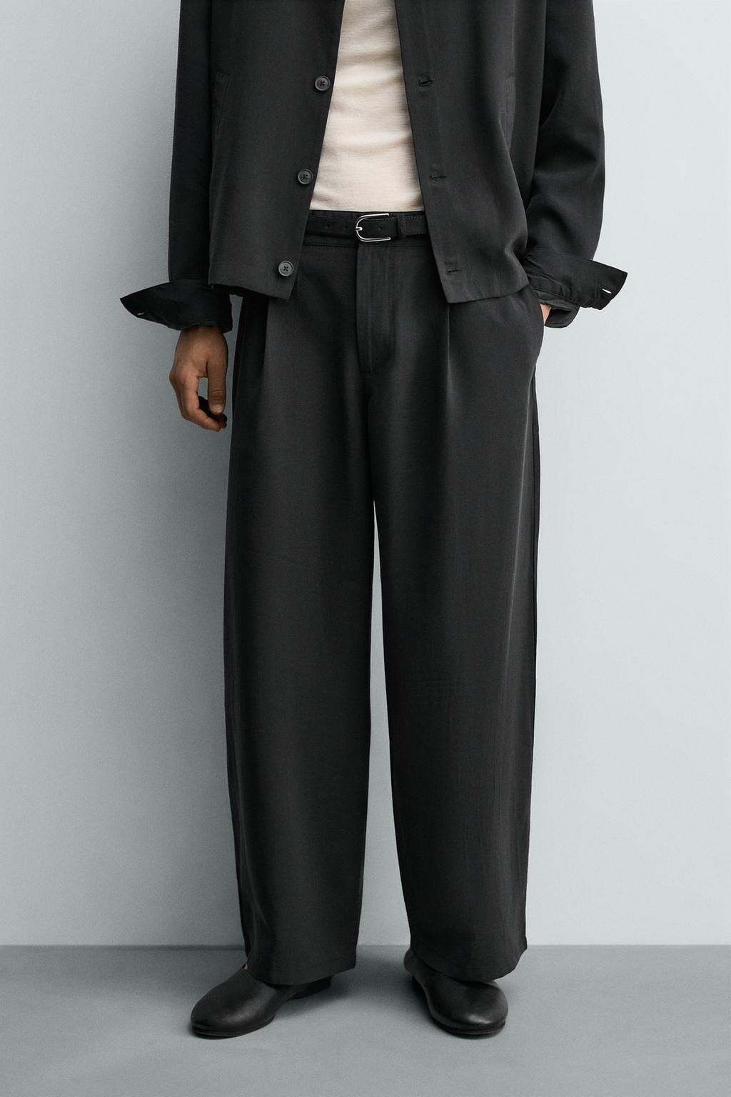 СТРУЯЩИЕСЯ БРЮКИ СО СКЛАДКАМИ