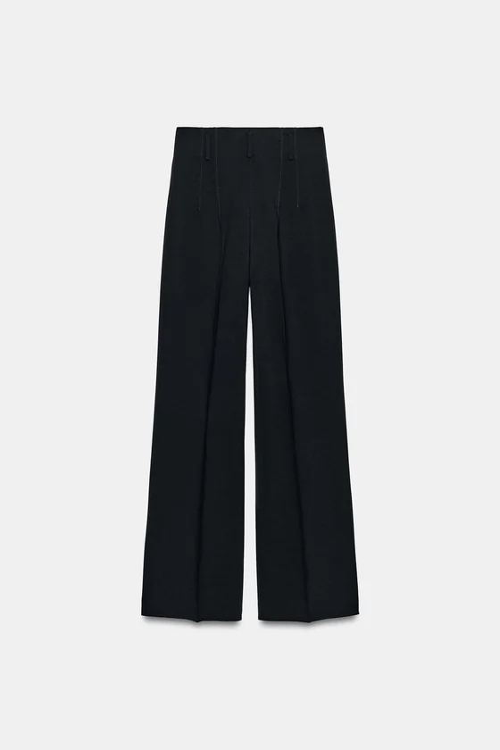 БРЮКИ ИЗ ШЕРСТИ С ВЫСОКОЙ ПОСАДКОЙ — коллекция Zara «ZW»