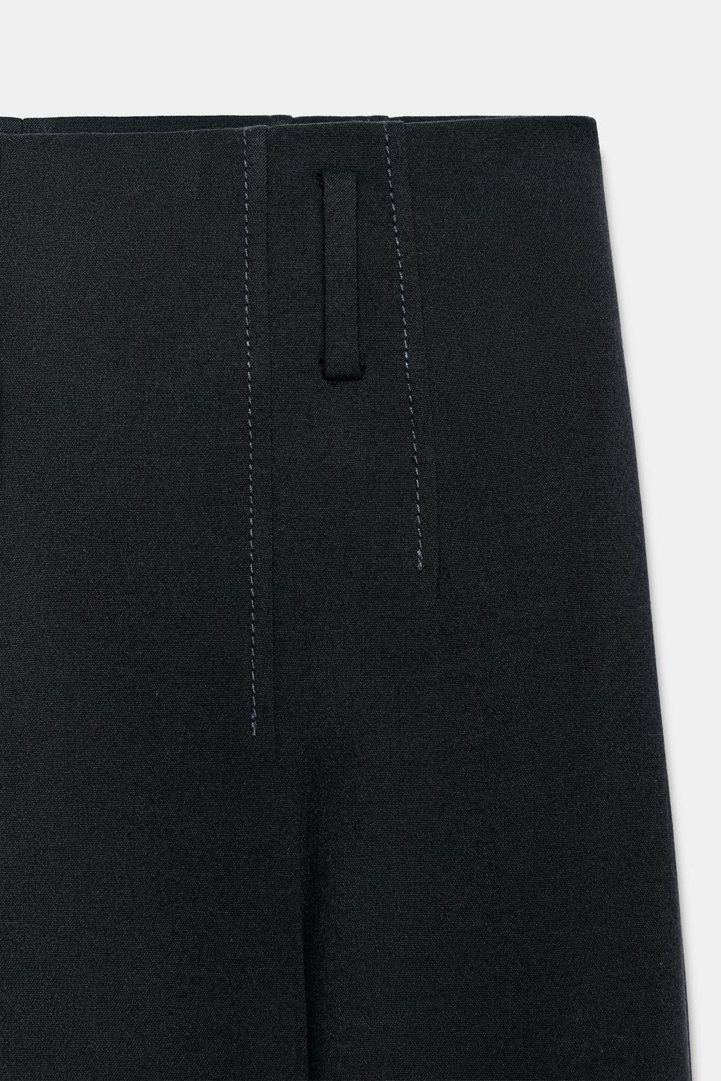 БРЮКИ ИЗ ШЕРСТИ С ВЫСОКОЙ ПОСАДКОЙ — ZW COLLECTION