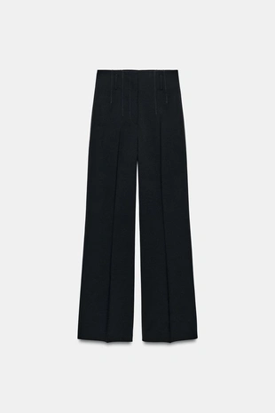 Брюки из шерсти с высокой посадкой — коллекция Zara «Zw»- Заказать в России