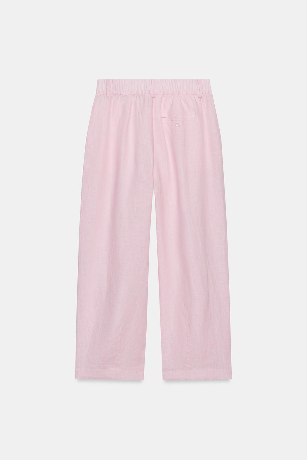 БРЮКИ СО СКЛАДКАМИ ИЗ 100% ЛЬНА — ZW COLLECTION