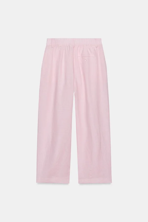 БРЮКИ СО СКЛАДКАМИ ИЗ 100% ЛЬНА — коллекция Zara «ZW»