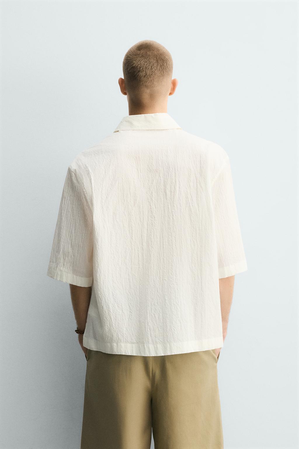 РУБАШКА BOXY FIT С ТЕКСТУРОЙ