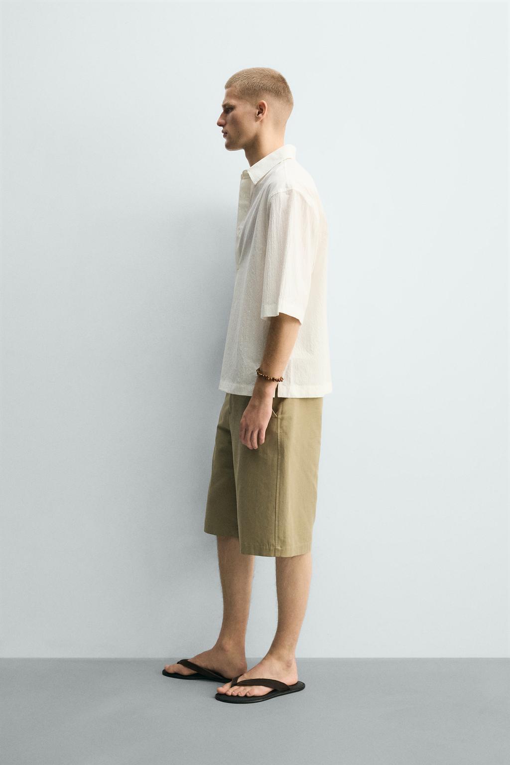 РУБАШКА BOXY FIT С ТЕКСТУРОЙ