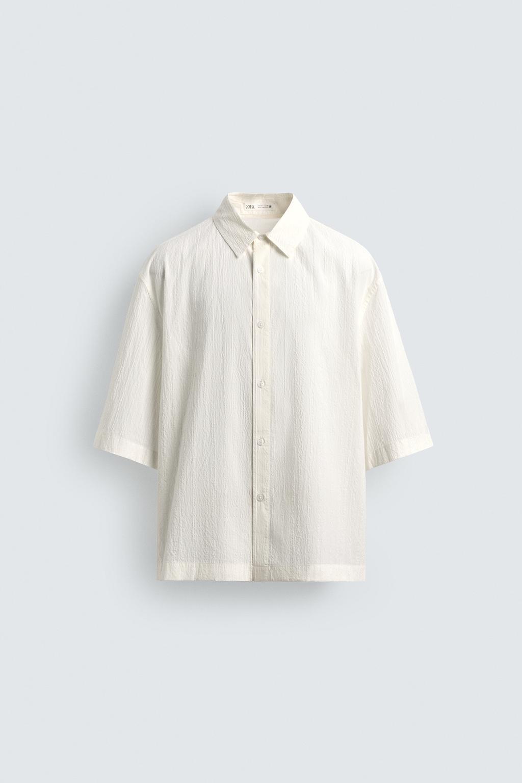 РУБАШКА BOXY FIT С ТЕКСТУРОЙ