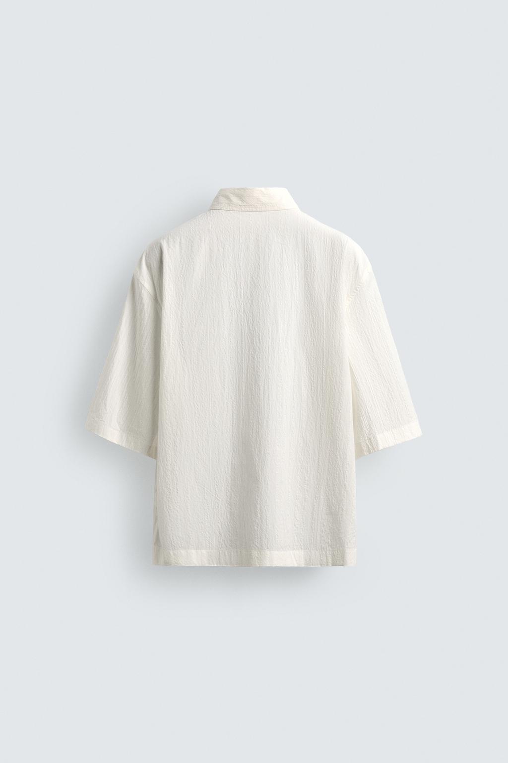 РУБАШКА BOXY FIT С ТЕКСТУРОЙ