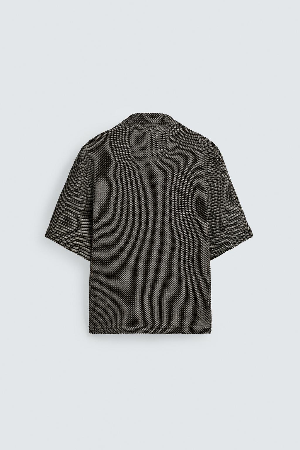 РУБАШКА RELAXED FIT ИЗ РЕЛЬЕФНОЙ ТКАНИ