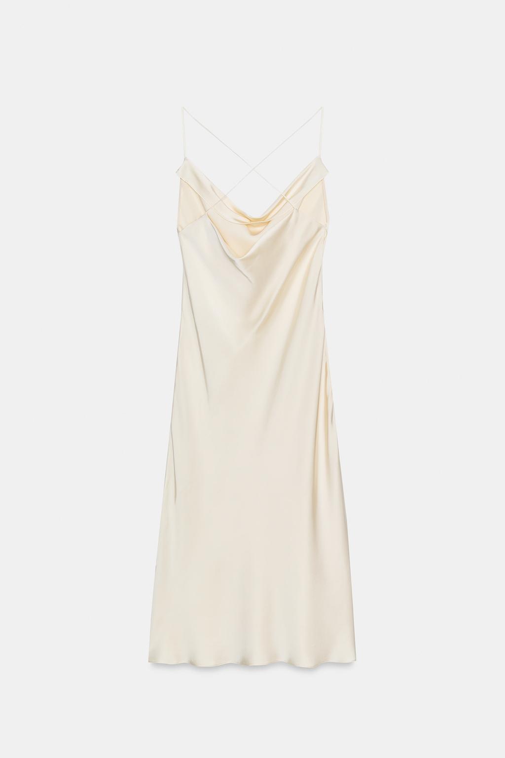 АТЛАСНОЕ ПЛАНЬЕ-КОМБИНАЦИЯ коллекция Zara «ZW»