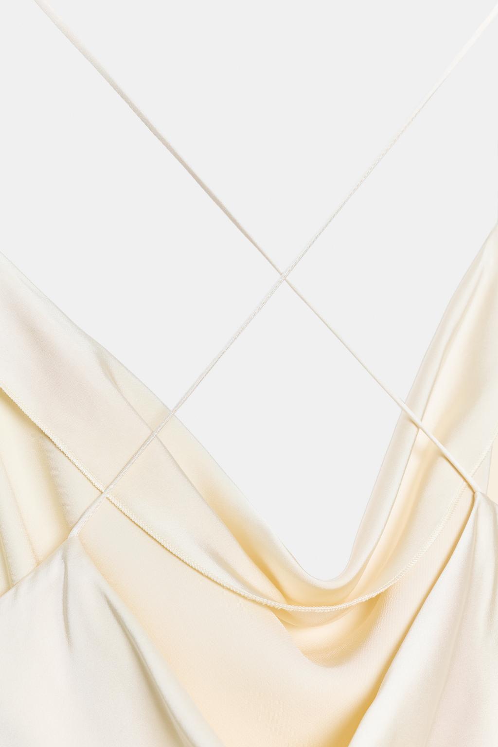 АТЛАСНОЕ ПЛАНЬЕ-КОМБИНАЦИЯ коллекция Zara «ZW»