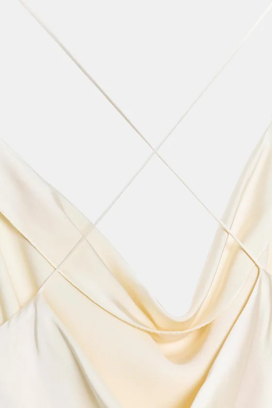АТЛАСНОЕ ПЛАНЬЕ-КОМБИНАЦИЯ коллекция Zara «ZW»
