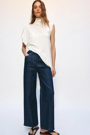 Джинсы Wide Leg с высокой посадкой — Zw Collection- Заказать в России